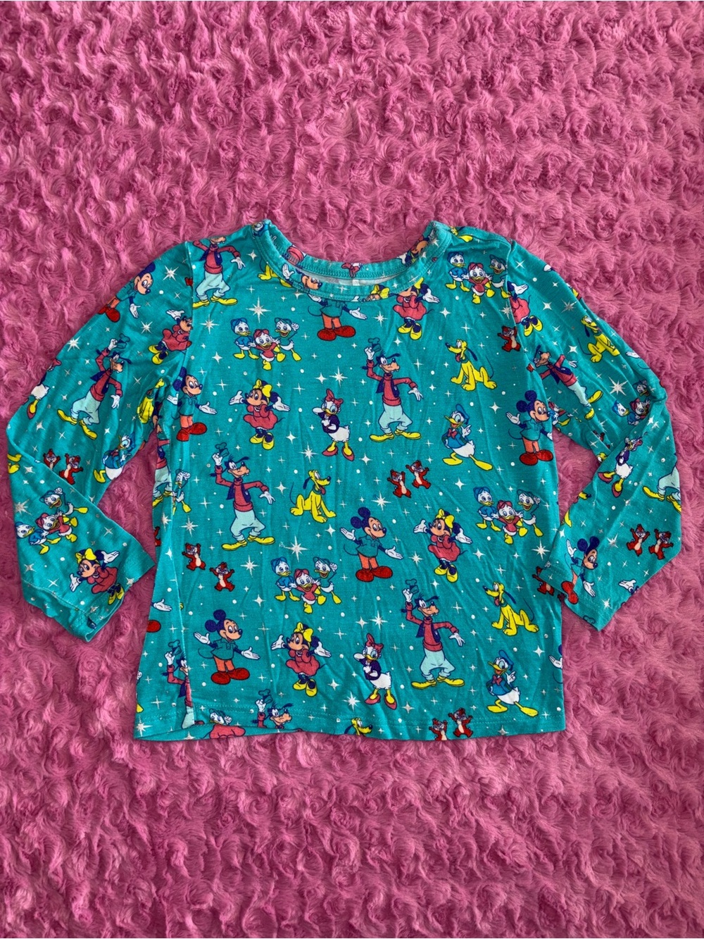 Posh Peanut Teal Disney 100 Character Long Sleeve Top 3/4